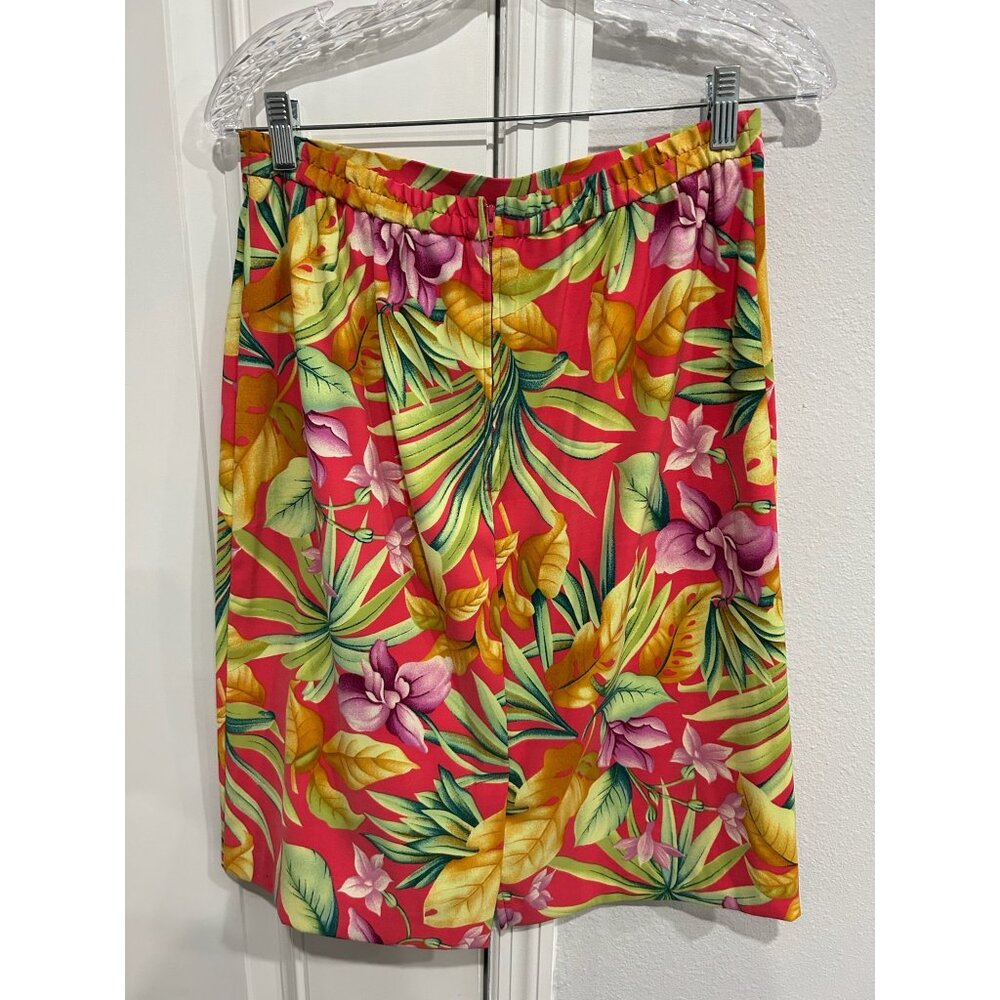 K Studio Womens Sleeveless Tropical Floral Print Dress Size 12 Two Piece - Picture 8 of 13